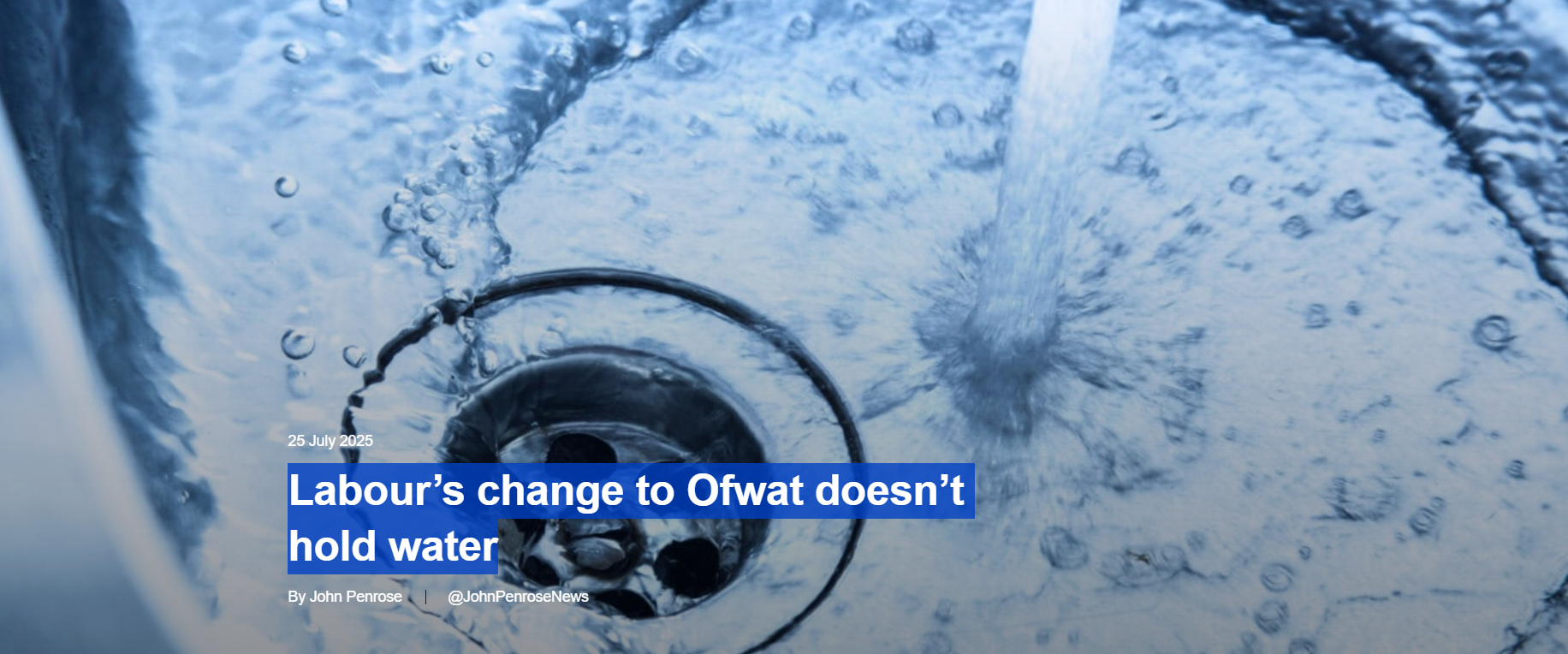 Labour’s change to Ofwat doesn’t hold water